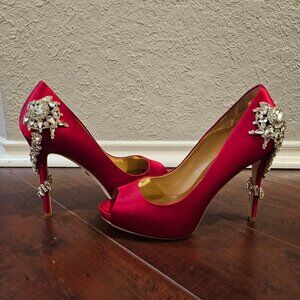 Rhinestones Peep Stilettos